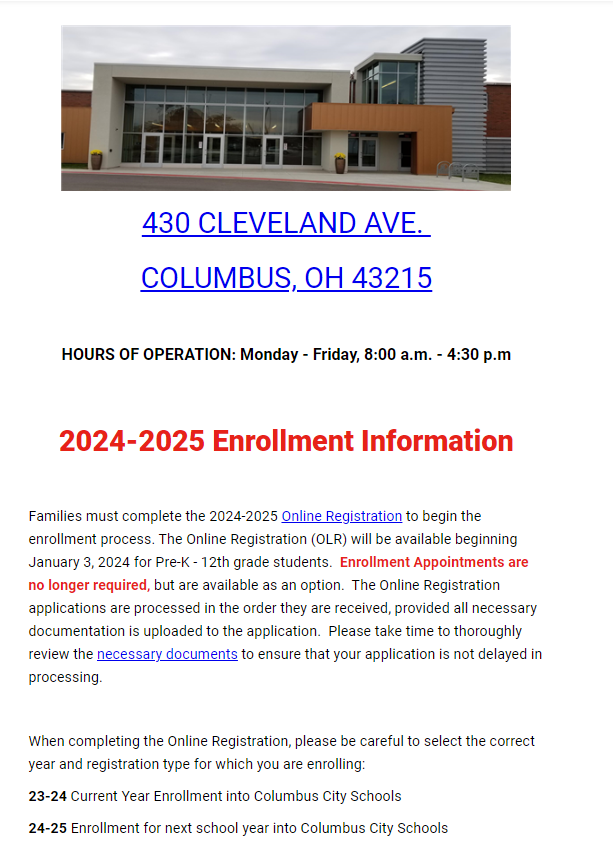 All enrollments for CCS are processed at this central location. Appointments are optional. 